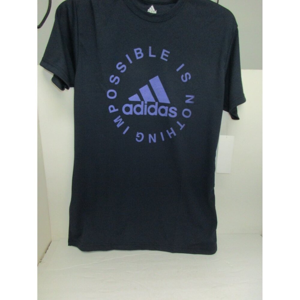 Men's Adidas Short Sleeve T-Shirt Black/Purple Size Small New!!!